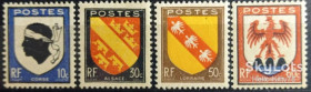 Франція Франция ^/--/^ Франция 1946 стандарт гербы Mi 752-755 MNH ^_^^^ Франція 1946 стандарт герби Mi 752-755 MNH - фото фото фото