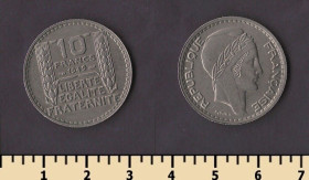Франція Франция ^/--/^ Франция 10 франков 1949 ^_^^^ Франція 10 франків 1949 - фото фото фото