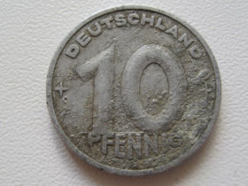 НДР, ФРН ГДР, ФРГ ^/--/^ Германия - ГДР 10 пфеннигов 1949 года 28040 ^_^^^ Німеччина - НДР 10 пфенігів 1949 28040 - фото фото фото