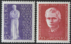 Інше Другое ^/--/^ Польша Мария Склодовская-Кюри 1967 ^_^^^ Польща Марія Склодовська-Кюрі 1967 - фото фото фото