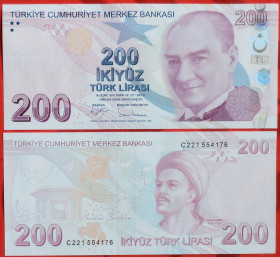 Туреччина Турция ^/--/^ Турция Туреччина 200 лир 2009 Unc ^_^^^ Туреччина 200 лір 2009 Unc - фото фото фото