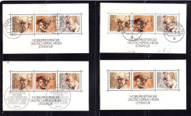 НДР, ФРН ГДР, ФРГ ^/--/^ Германия   1978 г MNH   - 4  блока - личности ^_^^^ Німеччина 1978 MNH - 4 блоки - особистості - фото фото фото