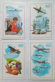 Календарі Календари ^/--/^ Календарь 1983 Аэрофлот, самолеты, набор из 4-х штук, СССР ^_^^^ Календар 1983 Аерофлот, літаки, набір з 4-х штук, СРСР - фото фото фото