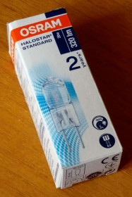 Лампи, лампочки Лампы, лампочки ^/--/^ Лампа OSRAM Halostar Standard    (Германия), 20 Вт, галоленная, цоколь G /--/ 4 ^_^^^ Лампа OSRAM Halostar Standard (Німеччина), 20 Вт, галоленна, цоколь G /--/ 4 - фото фото фото