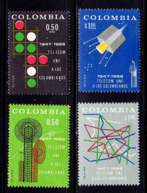 Освоєння космосу Освоение космоса ^/--/^ Космос .  Колумбия 1968 г  MNH - ^_^^^ Космос . Колумбія 1968 MNH - фото фото фото