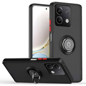 Чохли, бампера Чехлы, бампера ^/--/^ Чохол Fiji Colorframe для Xiaomi Redmi Note 13 5 /--/ G матовий бампер з кільцем підставкою Black-Red ^_^^^ Чехол Fiji Colorframe для Xiaomi Redmi Note 13 5 /--/ G матовый бампер с кольцом подставкой Black-Red - фото фото фото
