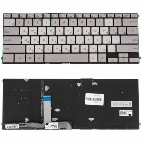 Клавіатури Клавиатуры ^/--/^ Клавиатура для ноутбука ASUS (UX /--/ 490 series) rus, silver, без фрейма, подсветка клавиш ^_^^^ Клавіатура для ноутбука ASUS (UX /--/ 490 series) rus, silver, без фрейму, підсвічування клавіш - фото фото фото