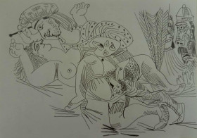 Картини, Гравюри, Живопис та Графіка Картины, Гравюры, Живопись и Графика ^/--/^ Копия рисунка П.Пикассо. бумага карандаш 20*15 см. ^_^^^ Копія малюнка П.Пікассо. папір олівець 20*15 см. - фото фото фото
