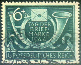 Третій Рейх (-) Третий Рейх (-) ^/--/^ 1944 - Рейх - День марки Mi.904   _гаш ^_^^^ 1944 — Рейх — День марки Mi.904 - фото фото фото
