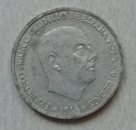 Швеція Швеция ^/--/^ Испания 50 сентимо 1966  ФРАНКО ^_^^^ Іспанія 50 вересня 1966 ФРАНКО - фото фото фото