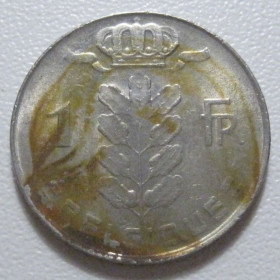 Бельгія Бельгия ^/--/^ Бельгія 1 франк 1977 року Belgique 42690 ^_^^^ Бельгия 1 франк 1977 года Belgique 42690 - фото фото фото
