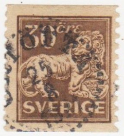Скандинавія Скандинавия ^/--/^ Швеция 1920 г. №  128 гашеная ^_^^^ Швеція 1920 р. No 128 гашена - фото фото фото
