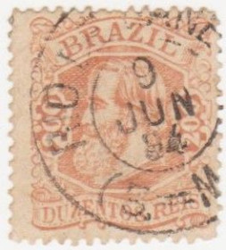 Південна Америка Южная Америка ^/--/^ Бразилия   1881  г. № 55 гашеная ^_^^^ Бразилія 1881 р. No 55 гашена - фото фото фото