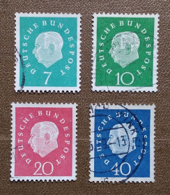 НДР, ФРН ГДР, ФРГ ^/--/^ Германия 1959 г - Теодор Хойс ^_^^^ Німеччина 1959 — Теодор Хойс - фото фото фото