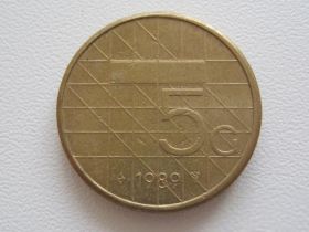 Нідерланди Нидерланды ^/--/^ Нидерланды 5 гульденов 1989 года 23375 ^_^^^ Нідерланди 5 гульденів 1989 23375 - фото фото фото