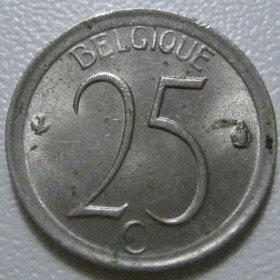 Бельгія Бельгия ^/--/^ Бельгія 25 сантимів 1974 року Belgique 42392 ^_^^^ Бельгия 25 сантимов 1974 года Belgique 42392 - фото фото фото