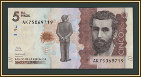 Колумбія Колумбия ^/--/^ Колумбия 5000 песо 2020 P-459  (459 /--/ f.2) UNC ^_^^^ Колумбія 5000 песо 2020 P-459 (459 /--/ f.2) UNC - фото фото фото