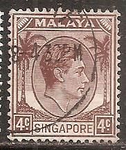 Сінгапур Сингапур ^/--/^ Бр.Сингапур 1948 Sc.4 гаш. Перф.14 ^_^^^ Бр.Сінгапур 1948 Sc.4 гаш. Перф.14 - фото фото фото