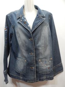 Куртки Куртки ^/--/^ Куртка джинсовая женская Vintage WISSMACH, UKR 50-52 010 /--/ DG (в указанном размере, только 1 шт) ^_^^^ Куртка джинсова жіноча Vintage WISSMACH, UKR 50-52 010 /--/ DG (у зазначеному розмірі, тільки 1 шт) - фото фото фото
