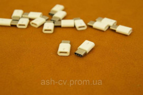 Інше Другое ^/--/^ Перехідник, адаптер, Micro USB, Type C, White, 1 шт ^_^^^ Переходник, адаптер, Micro USB, Type C, White, 1 шт - фото фото фото