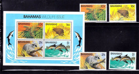 Фауна Фауна ^/--/^ Фауна . Багамы / Багамские о-ва 1962  г  MNH - Wildlife - блок + марки - ^_^^^ Багами / Багамські острови 1962 р MNH - Wildlife - фото фото фото