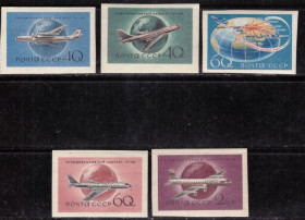 Транспорт Транспорт ^/--/^ СССР.  Самолеты   (б/з серия без 2 м.)* 1958 г. ^_^^^ СРСР. Літаки (б&amp;#92;з серія без 2 м.)* 1958 р. - фото фото фото