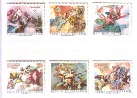 Австрія Австрия ^/--/^ ZM Австрия 1968 г MNH - искусство ^_^^^ ZM Австрія 1968 р MNH - мистецтво - фото фото фото