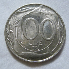 Італія і Ватикан Италия и Ватикан ^/--/^ Італія 100 лір 1996 року #6 /--/ П /--/ 1164 ^_^^^ Италия 100 лир 1996 года #6 /--/ П /--/ 1164 - фото фото фото