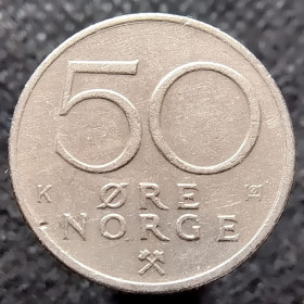 Норвегія Норвегия ^/--/^ Норвегія 50 ере, 1982 ^_^^^ Норвегия 50 эре, 1982 - фото фото фото