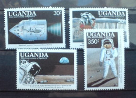 Освоєння космосу Освоение космоса ^/--/^ Уганда  Uganda Space 1989 Mi 701-703706 /--/ Twenty years Apollo 11 MNH ^_^^^ Уганда Uganda Space 1989 Mi 701-703706 /--/ Twenty years Apollo 11 MNH - фото фото фото