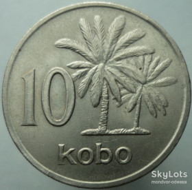 Нігерія Нигерия ^/--/^ Нигерия 10 кобо 1976 флора состояние   к /--/ 16 ^_^^^ Нігерія 10 кобо 1976 флора стан - фото фото фото