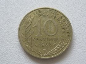 Франція Франция ^/--/^ Франция 10 сантимов 1983 года 26598 ^_^^^ Франція 10 сантимів 1983 26598 - фото фото фото