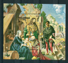 Мистецтво Искусство ^/--/^ Умм эль кувейн Umm al Qiwain 1972  Mi. Bl 35  Dürer    MNH ^_^^^ Умм ель кувейн Umm al Qiwain 1972 Mi. 35 Dürer MNH - фото фото фото