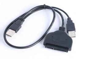 Шлейфи, перехідники Шлейфы, переходники ^/--/^ Переходник адаптер USB  SATA с питанием для 2.5'' жесткого диска (от ноутбука) ^_^^^ Перехідник адаптер USB SATA з харчуванням для 2.5' жорсткого диска (від ноутбука) - фото фото фото