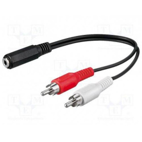 Адаптери Адаптеры ^/--/^ Кабель DC /--/ 3.5 (мама )  2 х RCA (тато), CU, круглий, 0,2 м, 3 /--/ pin ^_^^^ Кабель DC /--/ 3.5 (мама) 2 х RCA (тато), CU, круглий, 0,2 м, 3 /--/ pin - фото фото фото