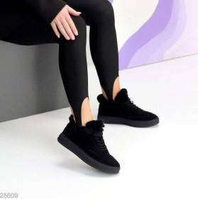 Черевики Ботинки ^/--/^ Чернмые зимние кроссовки с мехом, кроссовки Arianna 36-40 /--/ р код 25609 38 ^_^^^ Чорні зимові кросівки з хутром, кросівки Arianna 36-41 /--/ р код 25609 38 - фото фото фото