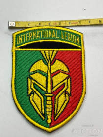 Інше Другое ^/--/^ Качественный шеврон International Legion щит, яркий № 236 ^_^^^ Якісний шеврон International Legion щит, яскравий No 236 - фото фото фото