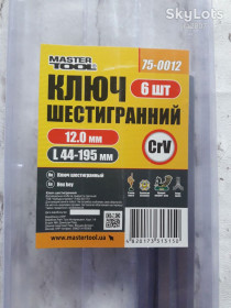 Ключі Ключи ^/--/^ Ключ шестигранний MASTERTOOL CrV 12.0 мм  75-0012 ^_^^^ Ключ шестигранный MASTERTOOL CrV 12.0 мм 75-0012 - фото фото фото