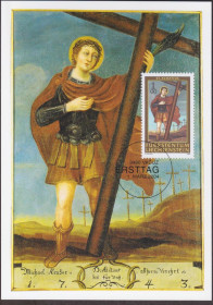 Європа Европа ^/--/^ Лихтенштейн 2004 СВЯТОЙ ST.ACHATIUS ЖИВОПИСЬ ИСКУССТВО КАРТИНА ПОРТРЕТ ХРИСТИАНСТВО КМ Mi.1341 ^_^^^ Ліхтенштейн 2004 Святий ST.ACHATIUS ЖИВОПИС МИСТЕЦТВО КАРТИНА ПОРТРЕТ ХРИСТИАНСТВО КМ Mi.1341 - фото фото фото