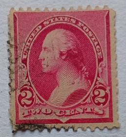 Північна Америка Северная Америка ^/--/^ США 1890 Джордж Вашингтон, 2 /--/ с, гашеная ^_^^^ США 1890 Джордж Вашингтон, 2 /--/ с, гашена - фото фото фото