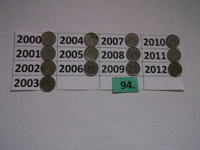 Обігові Обиходные ^/--/^ 1 копійка № 94 ^_^^^ 1 копейка No 94 - фото фото фото