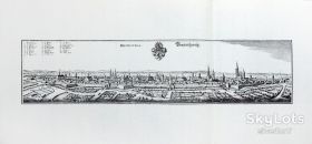 Картини, Гравюри, Живопис та Графіка Картины, Гравюры, Живопись и Графика ^/--/^ Старинная гравюра на бумаге верже Вид на Брауншвейг, 1654, M. Merian ^_^^^ Старовинна гравюра на папері верже Вид на Брауншвейг, 1654, M. Merian - фото фото фото