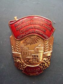 Відзнаки Знаки отличий ^/--/^ знак отличник сельского хозяйства Казах ССР №10203 ^_^^^ знак відмінник сільського господарства Казах РСР No /--/ 10203 - фото фото фото