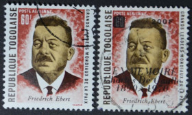 Інше Другое ^/--/^ Того Фридрих Эберт - первый президент Германии Надпечатка 1969-1970 ^_^^^ Того Фрідріх Еберт - перший президент Німеччини Наддрук 1969-1970 - фото фото фото