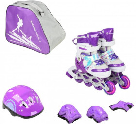 Дитячі ролики та скейти Детские ролики и скейты ^/--/^ Набор Maraton Greta M (34-37) purple (1 шт) (1071) - фото фото фото