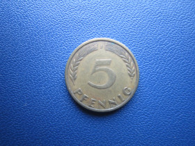 НДР, ФРН ГДР, ФРГ ^/--/^ Монета 5 пфенігів Німеччина ФРН 1949 J ^_^^^ Монета 5 пфеннигов Германия ФРГ 1949 J - фото фото фото