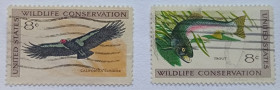 Північна Америка Северная Америка ^/--/^ США 1971 Фауна, птица, рыба, гашеные ^_^^^ США 1971 Фауна, птах, риба, гашені - фото фото фото