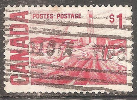 Північна Америка Северная Америка ^/--/^ Канада 1967 Sc.465 /--/ В used Нефтепромыслы возле Эдмонтона ^_^^^ Канада 1967 Sc.465 /--/ В used Нафтопромисли біля Едмонтона - фото фото фото