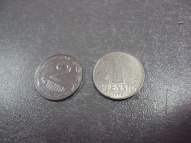НДР, ФРН ГДР, ФРГ ^/--/^ монета германия 1 пфенниг 1975 №9121 ^_^^^ монета Німеччини 1 пфеніг 1975 No /--/ 9121 - фото фото фото