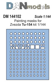 Інші Другие ^/--/^ Danmodel 144102 -маска для модели самолета  &amp;quot;Ту-154&amp;quot;    (Звезда 7004) 1/144 ^_^^^ Danmodel 144102 - маска для моделі літака &amp;quot; Ту-154 &amp;quot; (Зірка 7004) 1/144 - фото фото фото